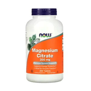 Citrato de Magnesio Now Foods 200mg 250 Tabletas